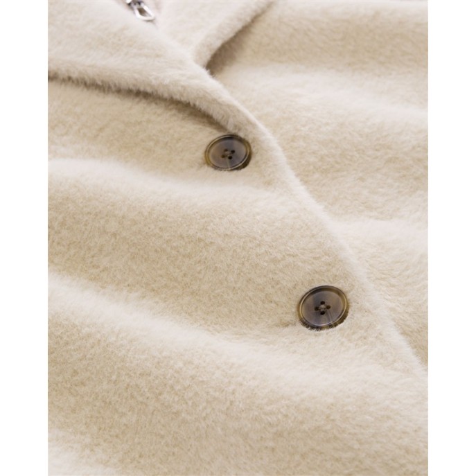 Tom Tailor dames winterjas cosy cape 1051134 Ecru